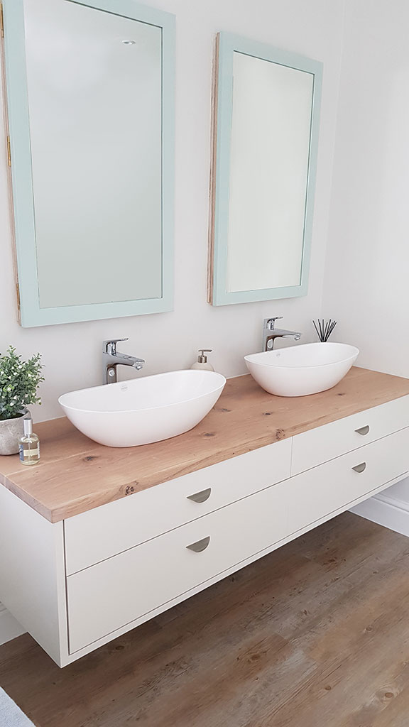 Custom Made Bathroom Cabinets with Mirrors